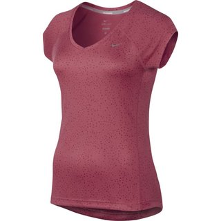 Nike PRINTED MILER SS V-NECK (WOMEN) 630873 685