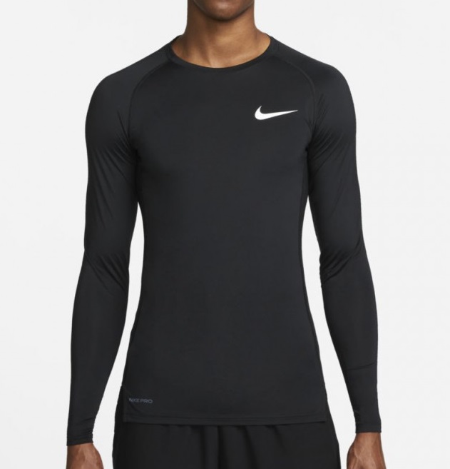 Мужская тренировочная футболка с длинным рукавом Nike PRO TOP LS TIGHT NFS  купить с доставкой — Спортивный стиль