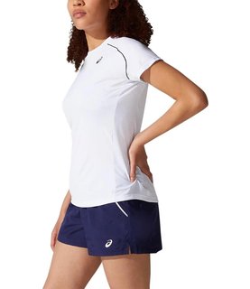 Женская футболка для тенниса Asics COURT W PIPING SS 2042A157 100