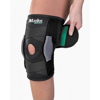 Mueller SELF ADJ HINGED KNEE BRACE GREEN ML 86455ML