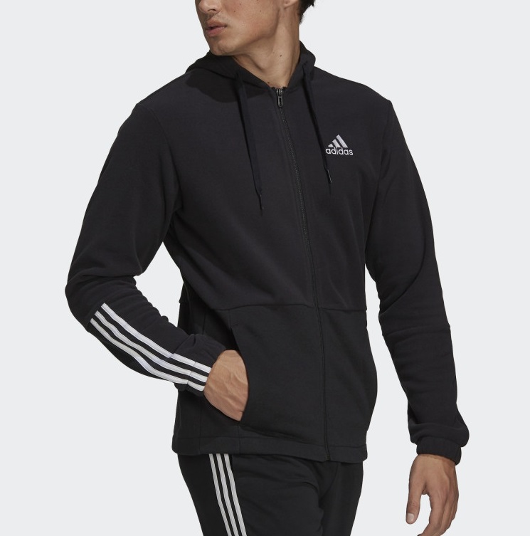 Adidas essentials full zip hoodie store