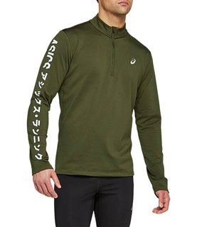 Мужская беговая рубашка с длинным рукавом Asics Katakana Winter 1/2 Zip 2011B239 302