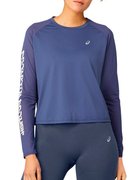 Женская укороченная беговая футболка с длинным рукавом Asics Smsb Run LS Top (Women) 2012B902 400