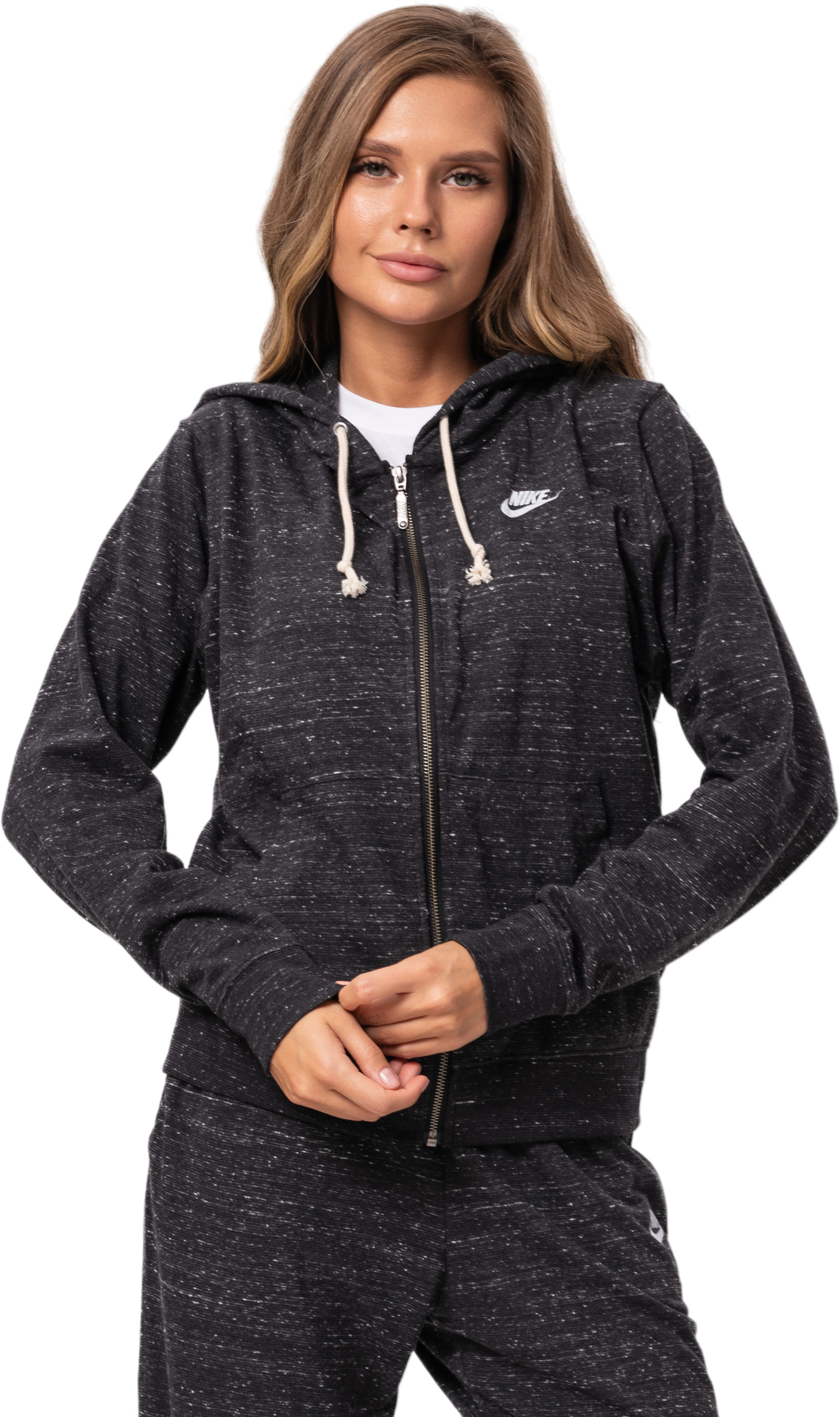 Nike Sportswear Gym Vintage Full Zip Hoodie Women DM6386 010