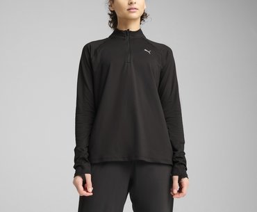 Лонгслив для бега Puma VEL CLOUDSPUN QUARTER-ZIP TOP (W) 526650-01
