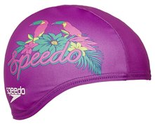 Подростковая шапочка для плавания SPEEDO POLYESTER PRINTED CAP JUNIOR 8-08768B658