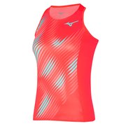 Майка теннисная Mizuno Printed Tank (Women) Orange 62GAA202-53